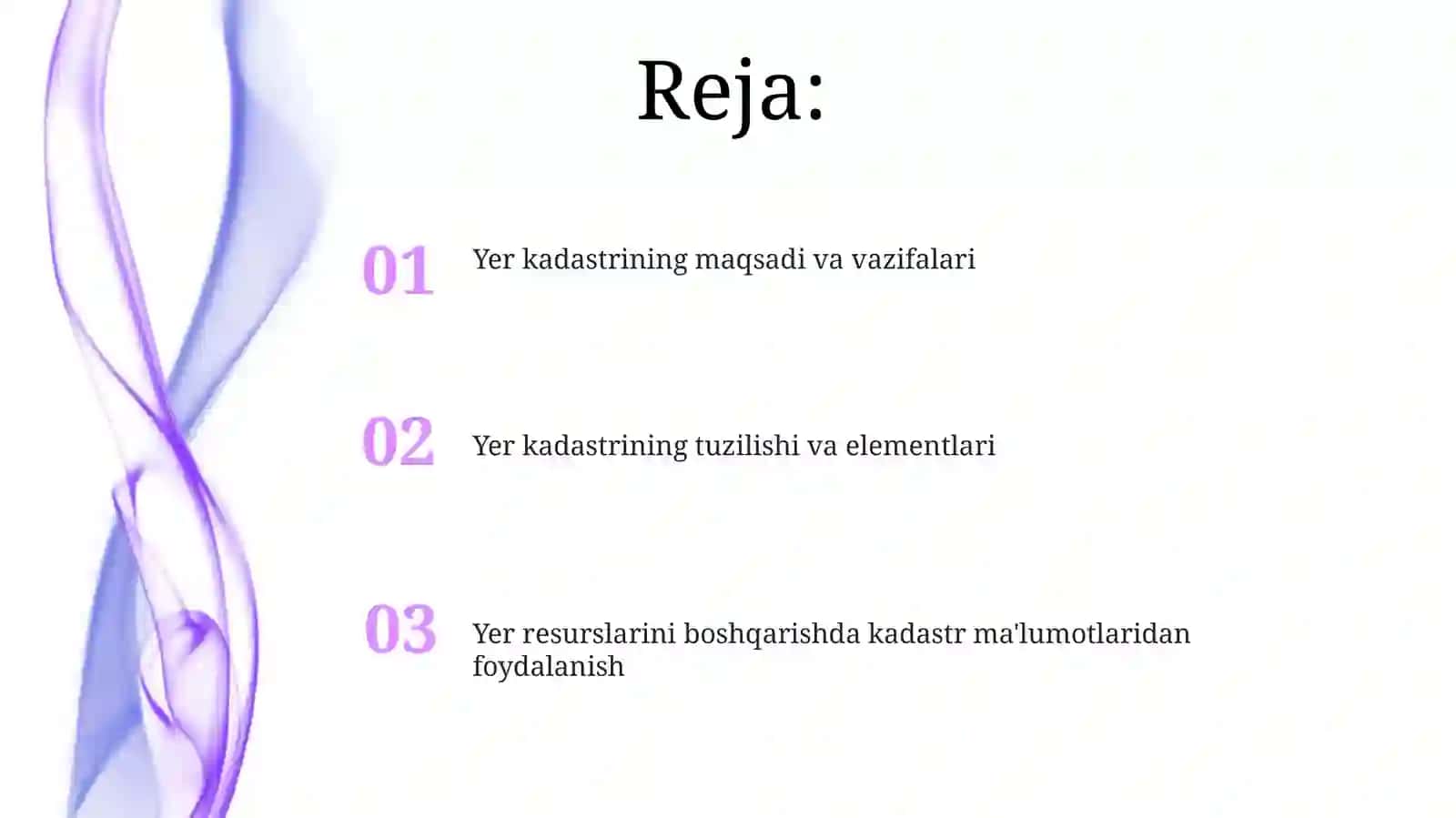 Yer kadastri va yer tuzish 2
