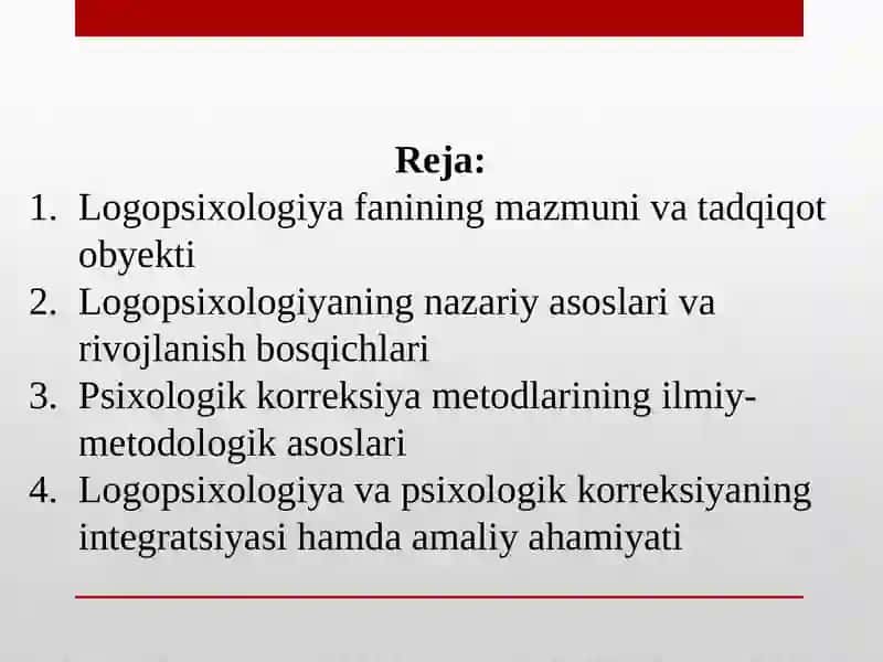 Logopsixologiya va psixologik korreksiya metodlarining nazariy va metodologik asoslari 2