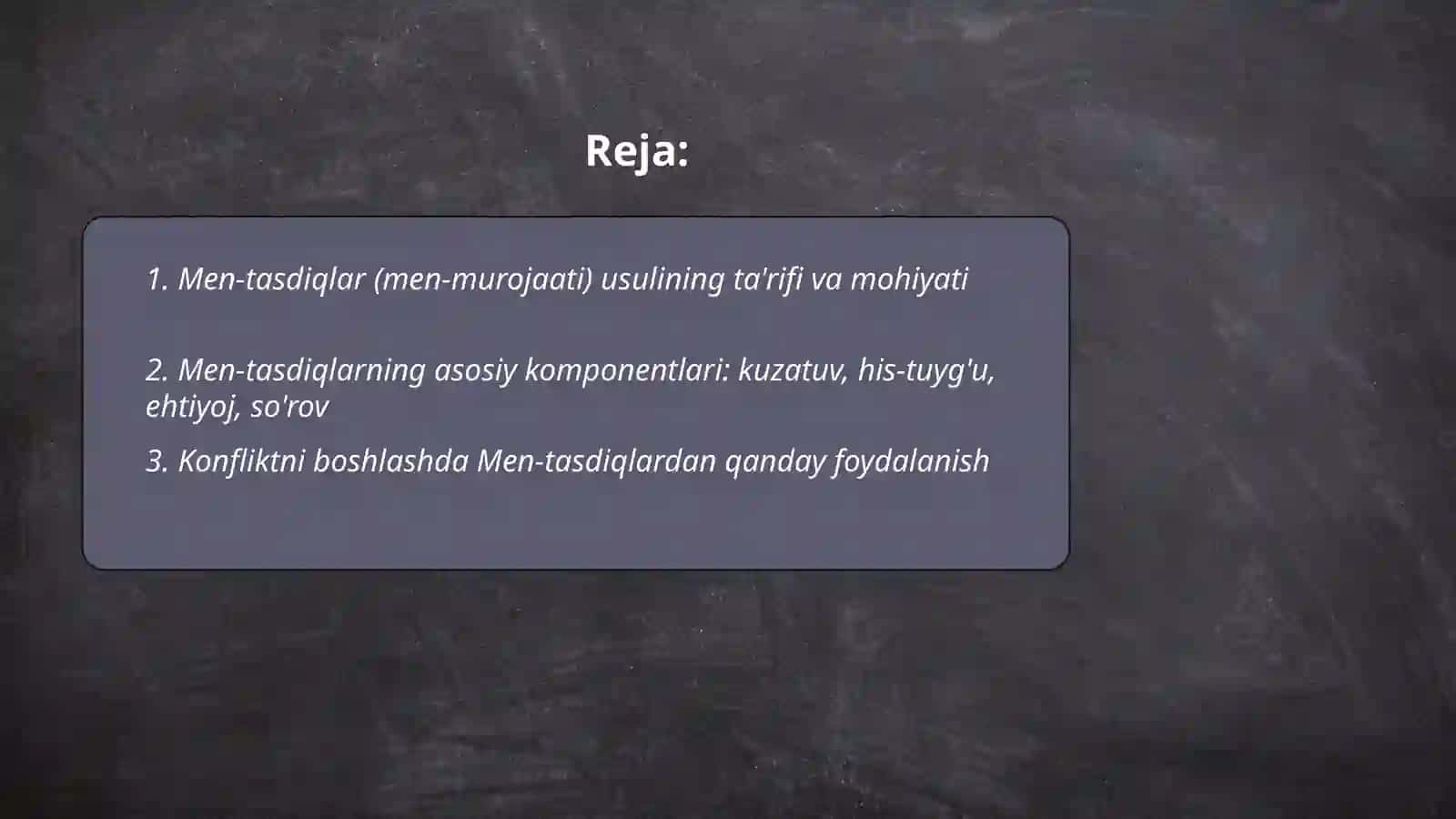 Men-tasdiqlar (men-murojaati) usuli 2