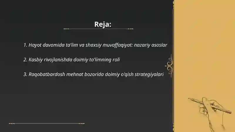 Hayot davomida ta'lim muvaffaqiyat vositasi sifatida 2