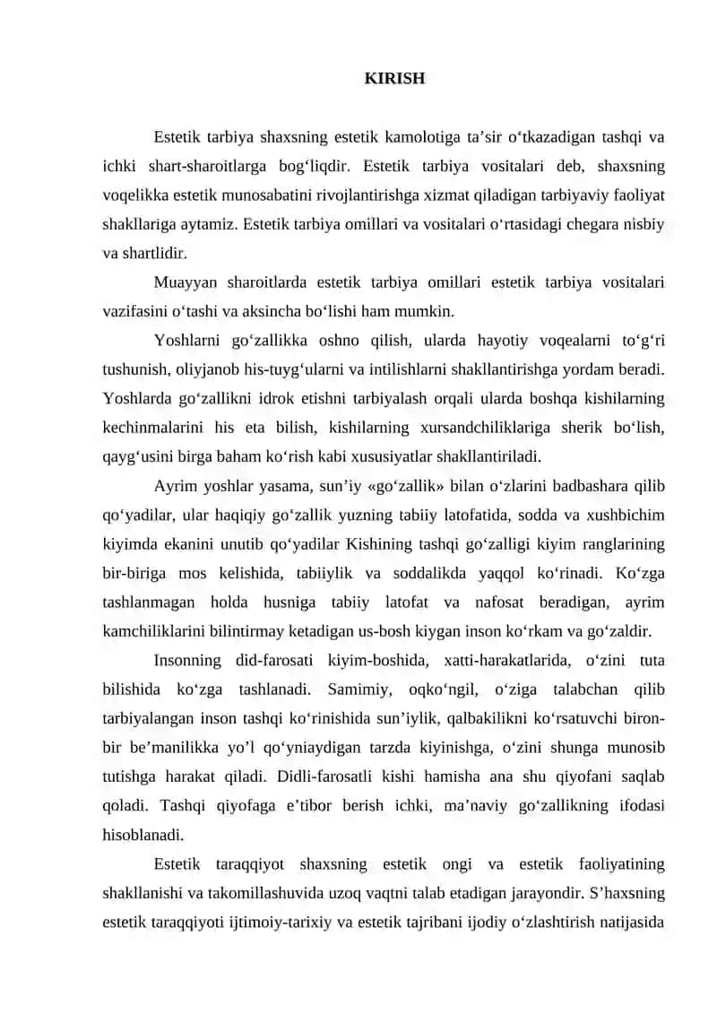 MAKTABGACHA YOSHDAGI BOLALARNING ESTETIK RIVOJLANISHIDAGI O’ZIGA XOS XUSUSIYATLARI 2