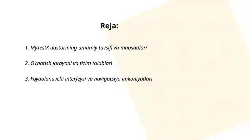 MyTestX dasturi va ularning imkoniyatlari 2