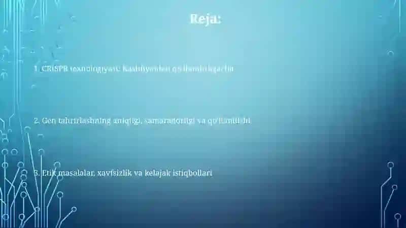 Genetik muhandislikda CRISPR texnologiyasi 2