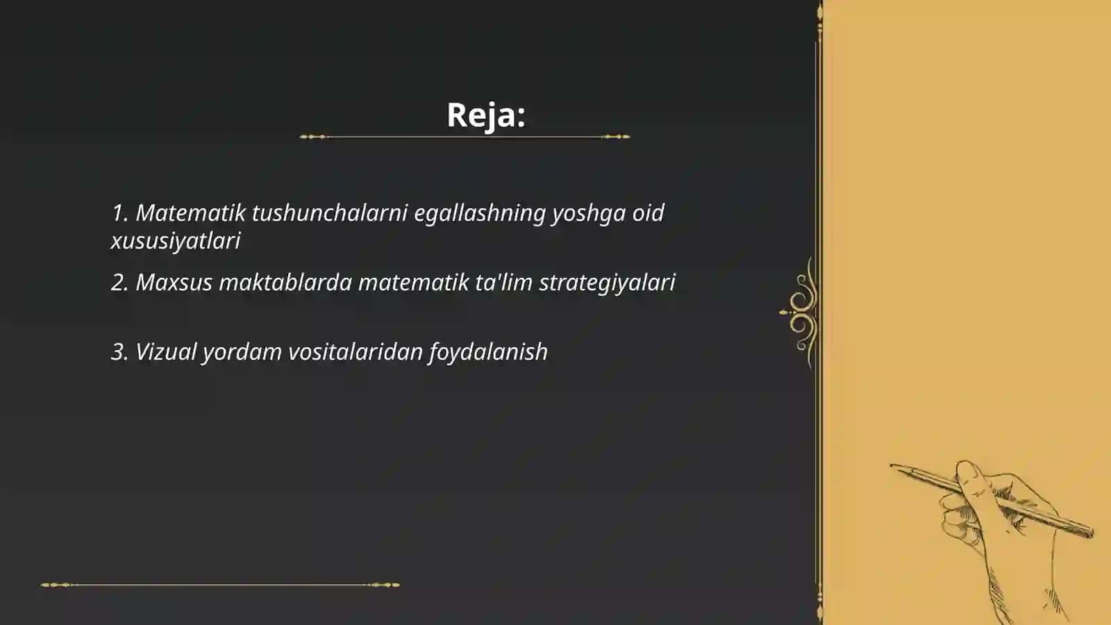 Ixtisoslashtirilgan yordamchi maktab óquvchilarning matematik bilimlarni egallash xususiyatlari 2