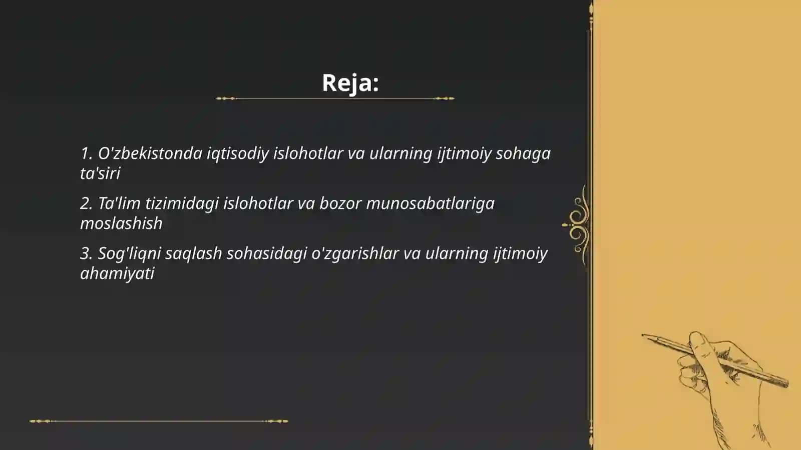 O'zbekistonda iqtisodiy islohotlar va ularning ijtimoiy sohaga ta'siri 2