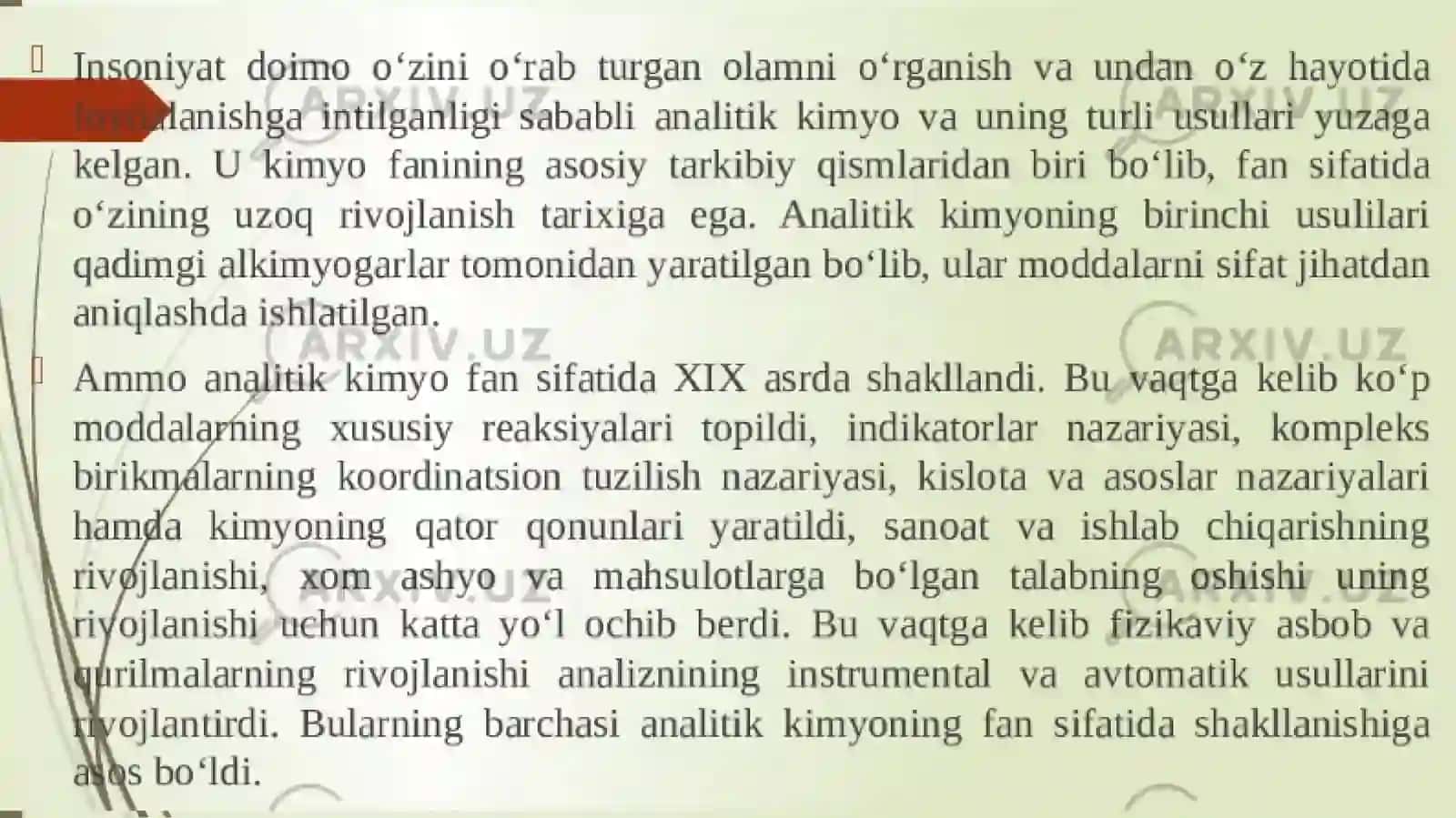 Analitik kimyoning fan va sanoatdagi roli 2