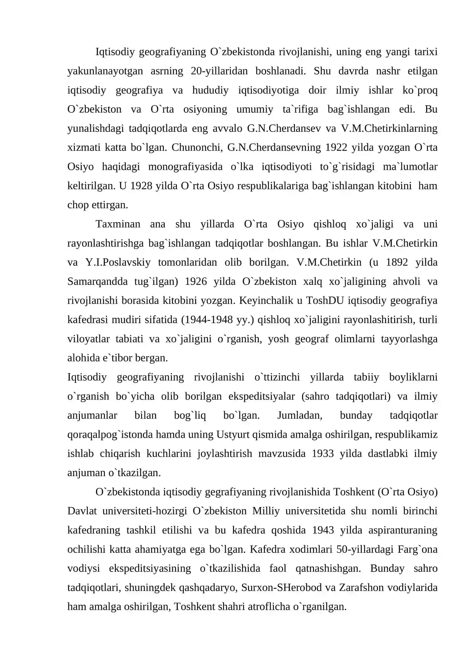 O`zbekistonda iqtisodiy va sotsial geografiya fanining rivojlanishi 2