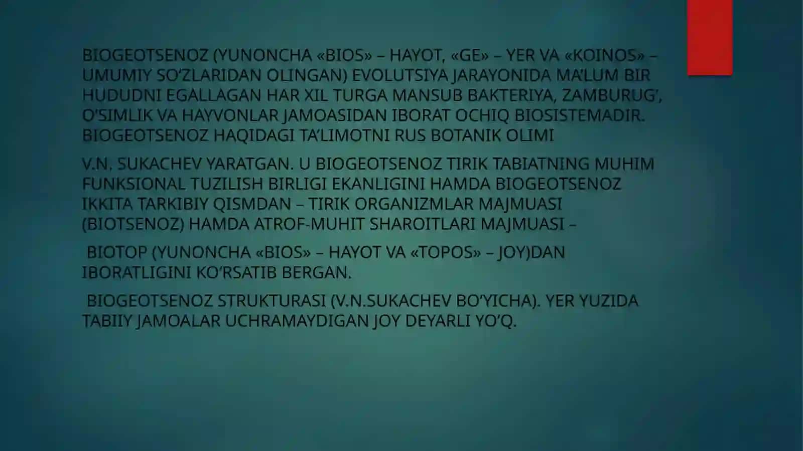 HAYOTNING BIOGEOTSENOZ DARAJASINING O`ZIGA XOSJIHATLARI.tabiiyvasun’iyekosistemalar 2