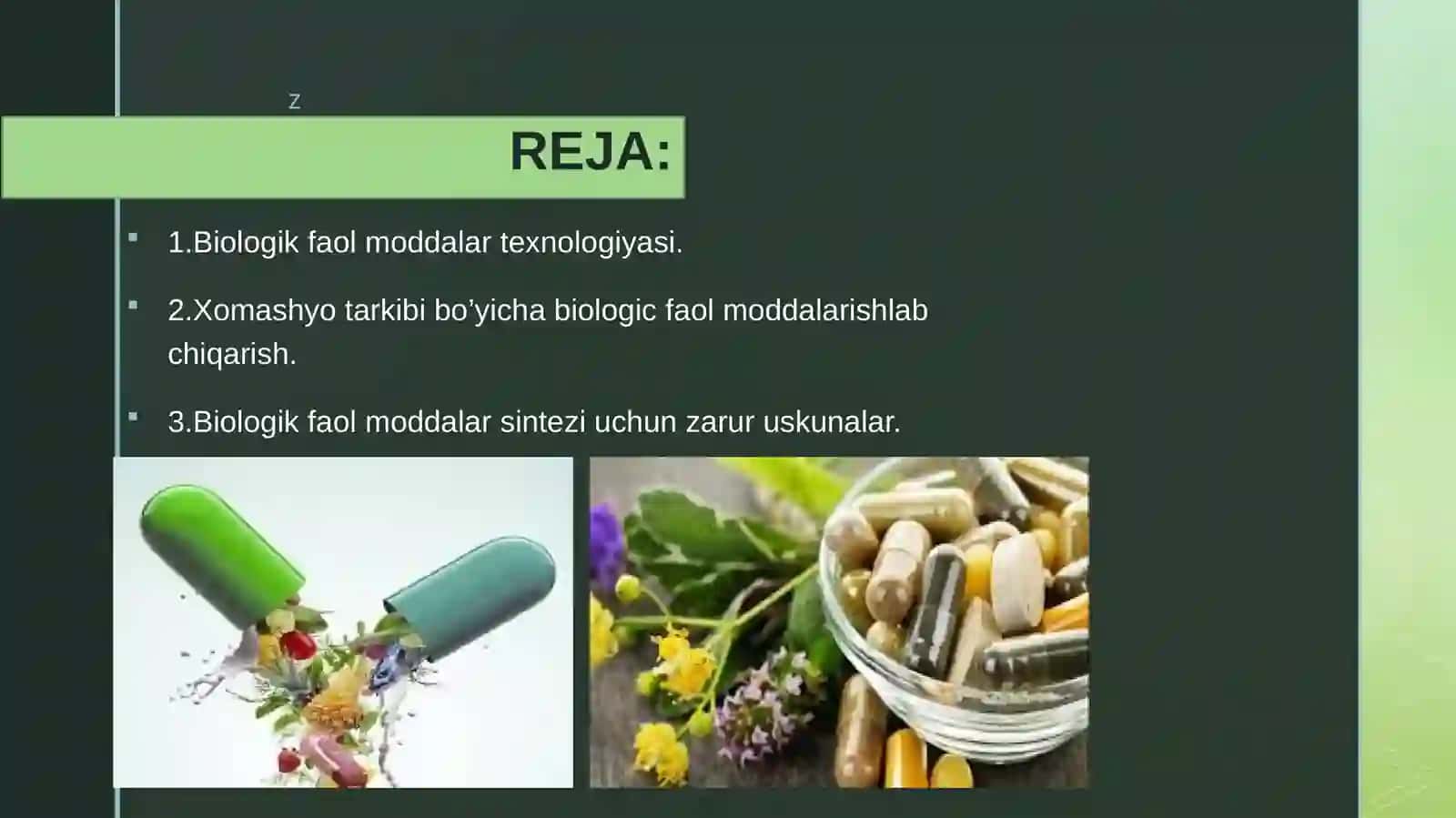 Biologik faol moddalar ishlab chiqarish uchun texnik vosita va moslamalar 2