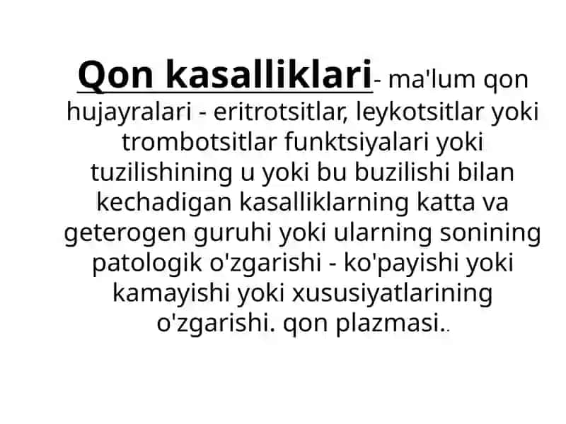 Qon kasalliklari 2