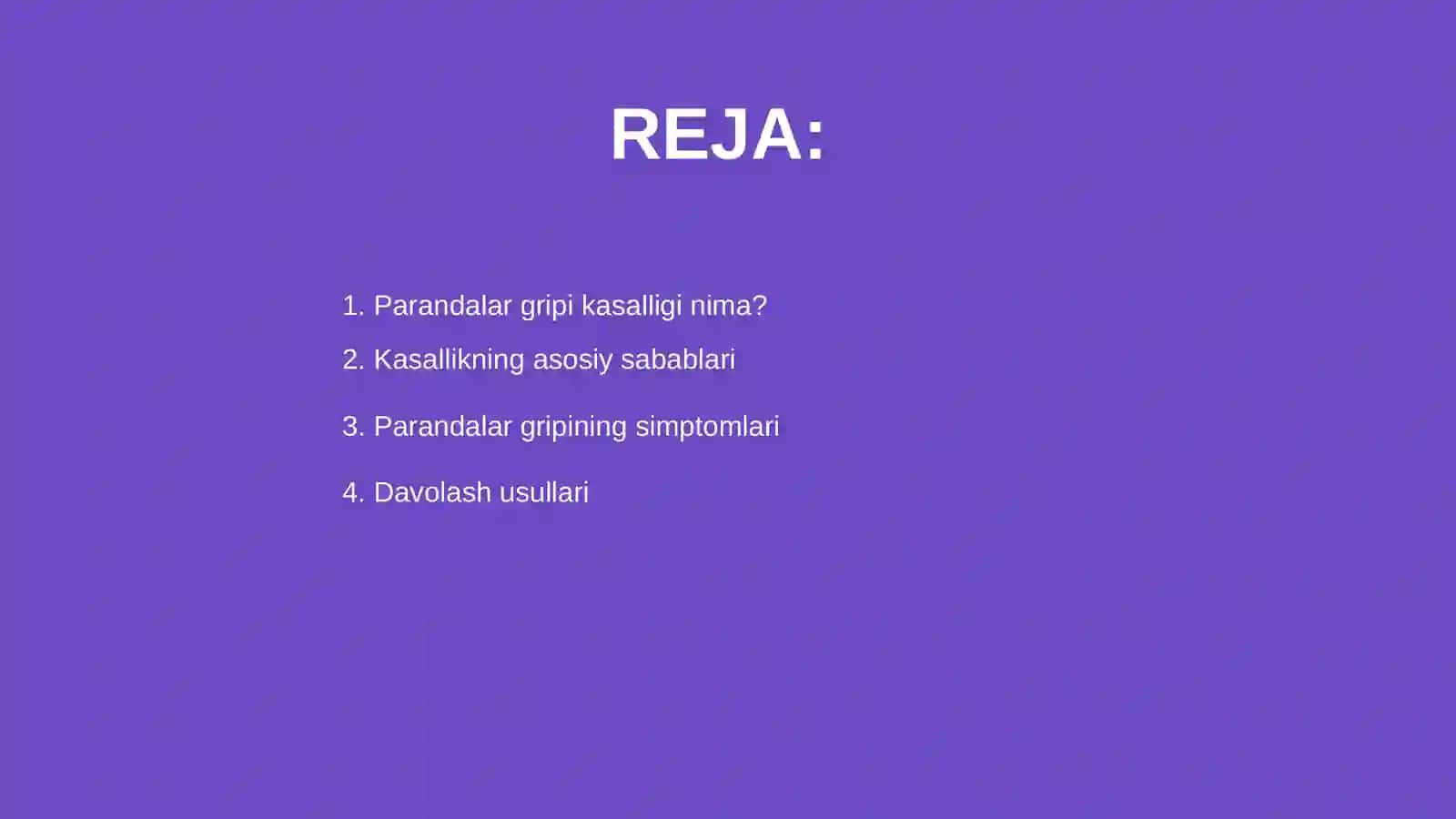 Parandalar gripi kasalligi 2