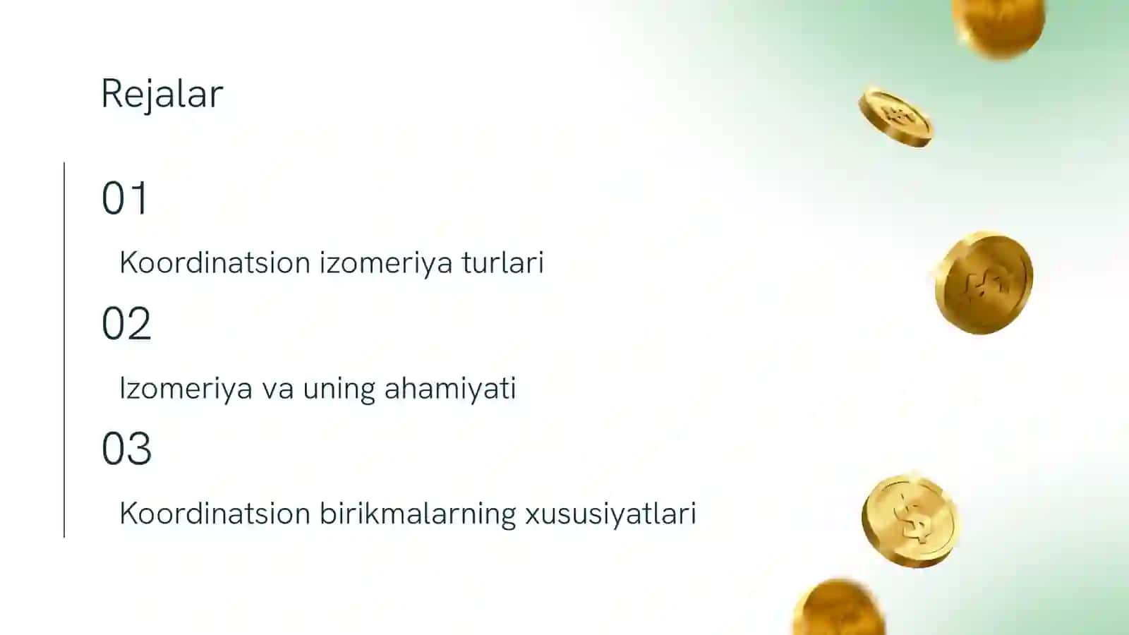 Koordinatsion birikmalarda izomeriya turlari 2
