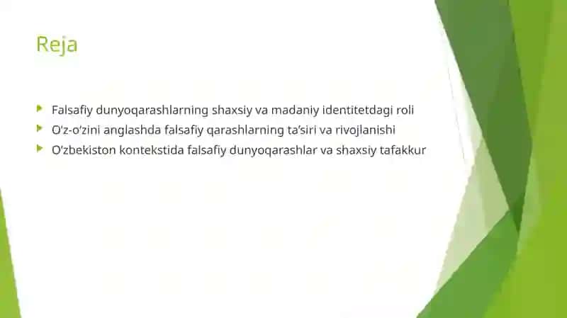 Falsafiy dunyoqarashning oʻz-oʻzini anglashdagi roli 2
