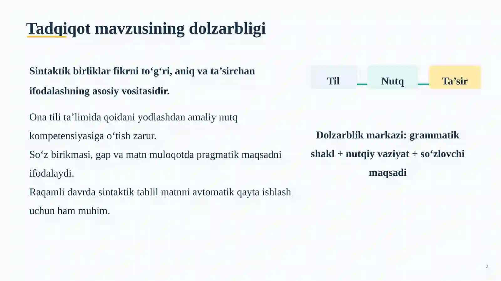 Nutqda Sintaktik Birliklar 2