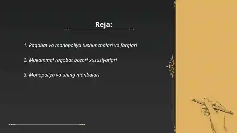 Raqobat va manopoliya 2