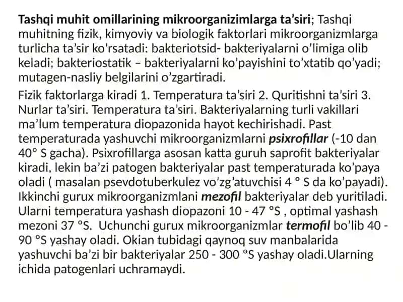 Tashqi muxit omillari 2