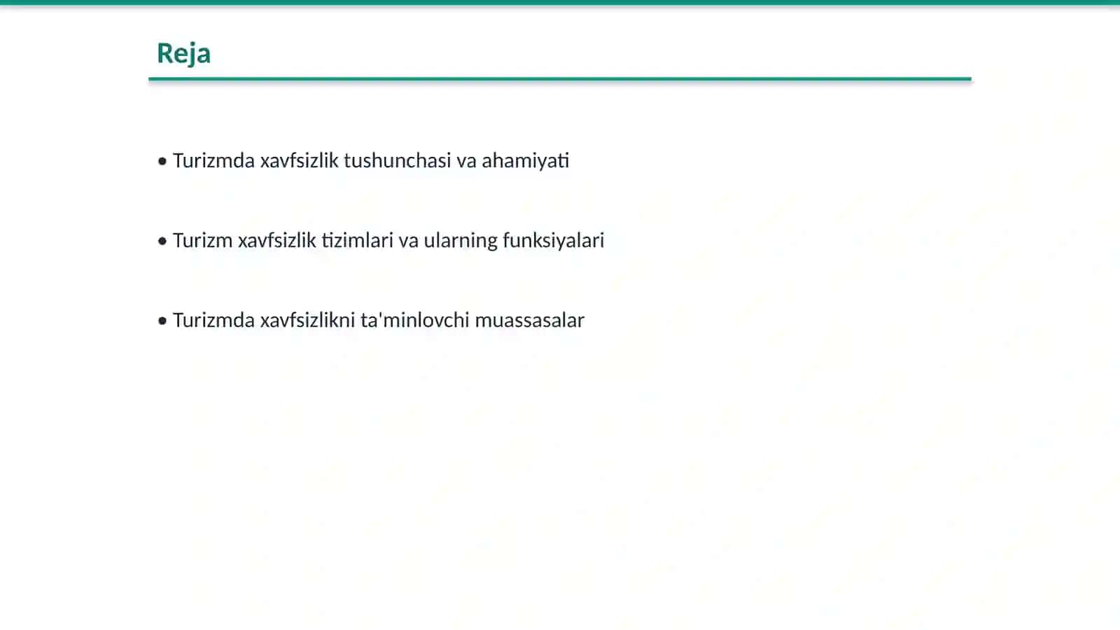 Turizmda xavfsizlikni taminlash 2