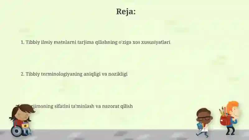 Tibbiyotga oid ilmiy matnlar tarjimasi 2