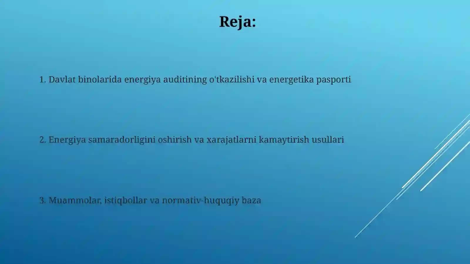 Jamoat binolarida energoaudit Binoning energetik pasportizatsiyalash 2