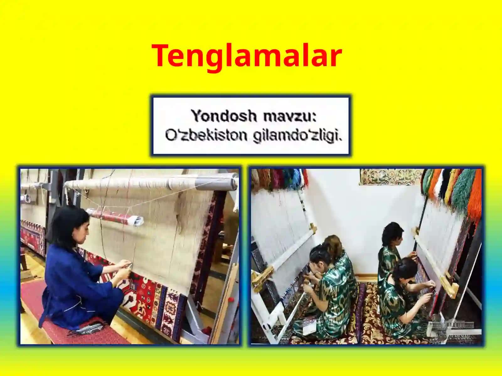 Tenglamalar 2