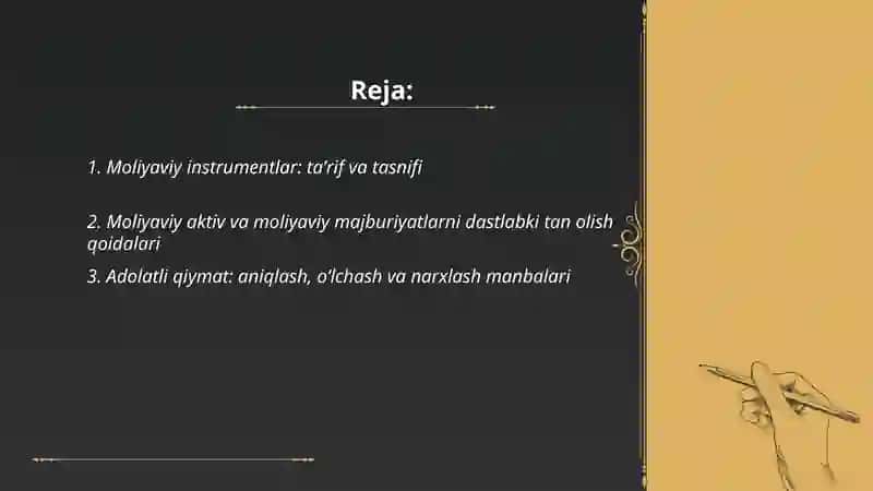 Moliyaviy instrumentlar 2