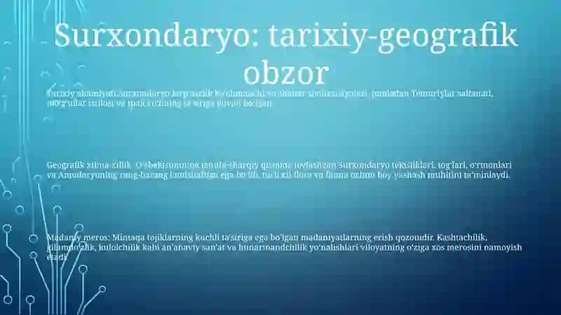 Surxondaryo Etnografiyasi 2