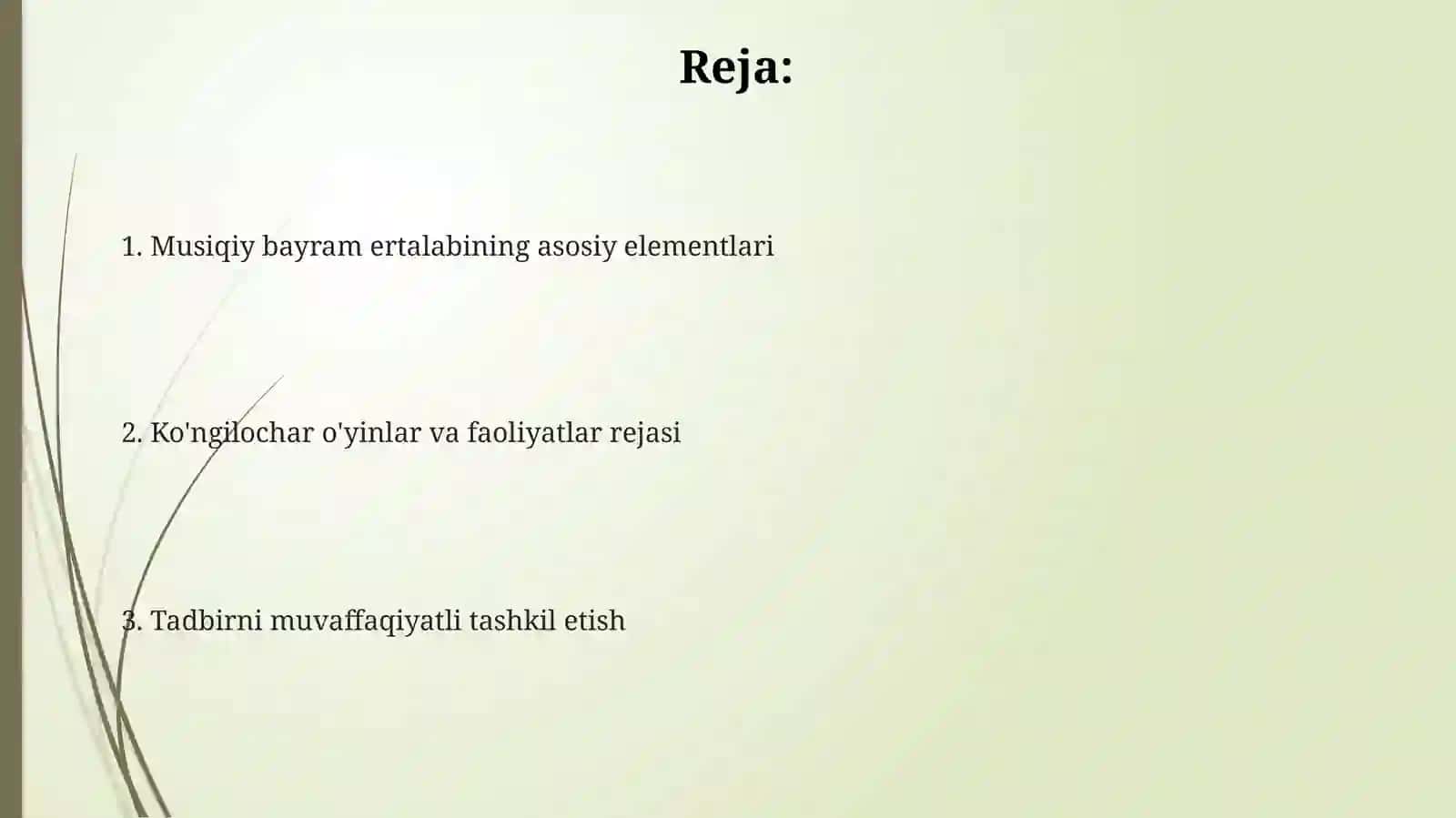 Musiqiy bayram ertaliklar va koʻngil ochar oʻyinlar 2