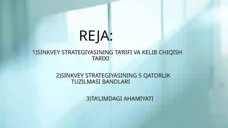 SINKEYN STRATEGIYASI 2