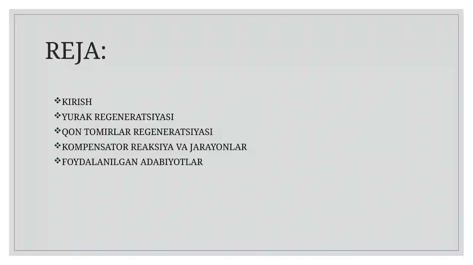 YURAK-QON TOMIR TIZIMIDA REGENERATOR VA KOMPENSATOR JARAYONLAR 2