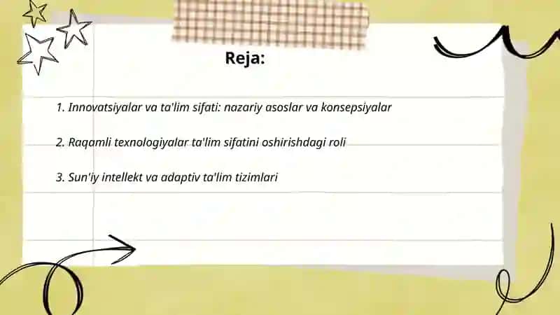 Innovatsiyalarning ta’lim sifatini oshirishga ta’siri 2