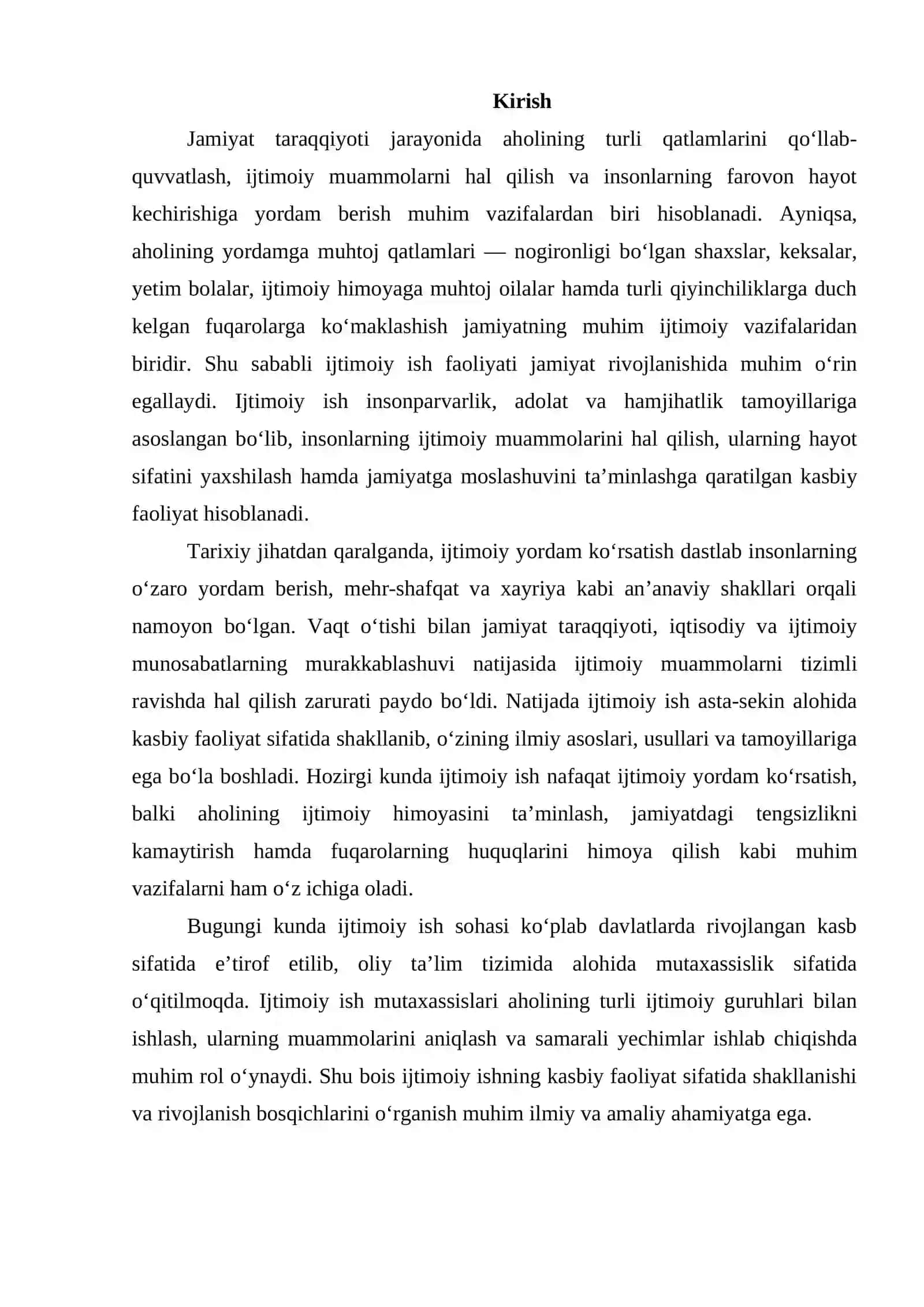 Ijtimoiy ishining kasbiy faoliyat sifatida rivojlanish bosqichlari 2