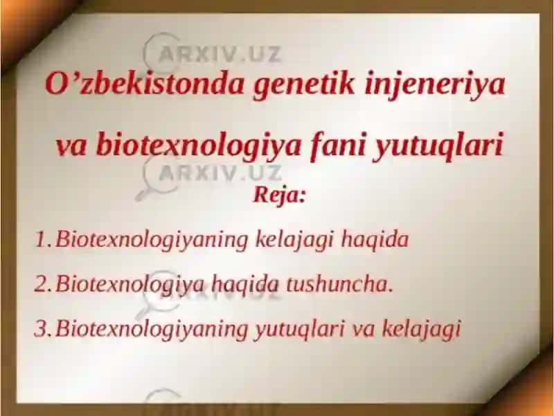 Uzbekistondagi Genetika va Biotexnologiya 2