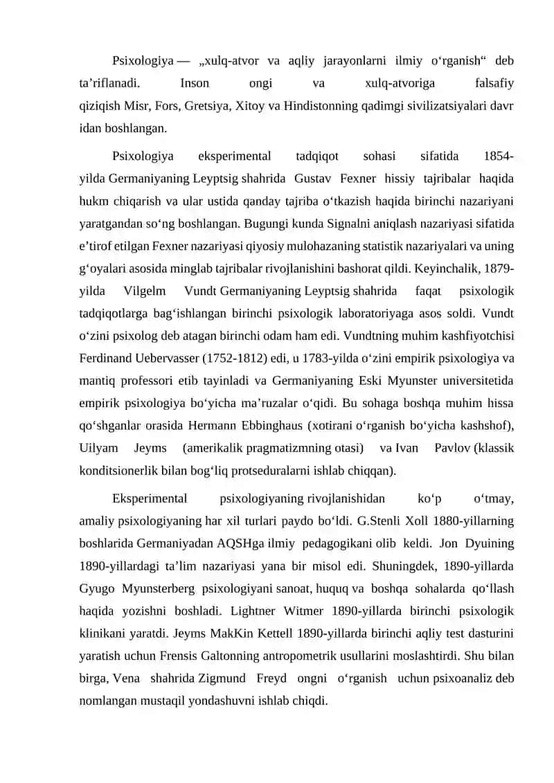 Psixologiya tarixi 2