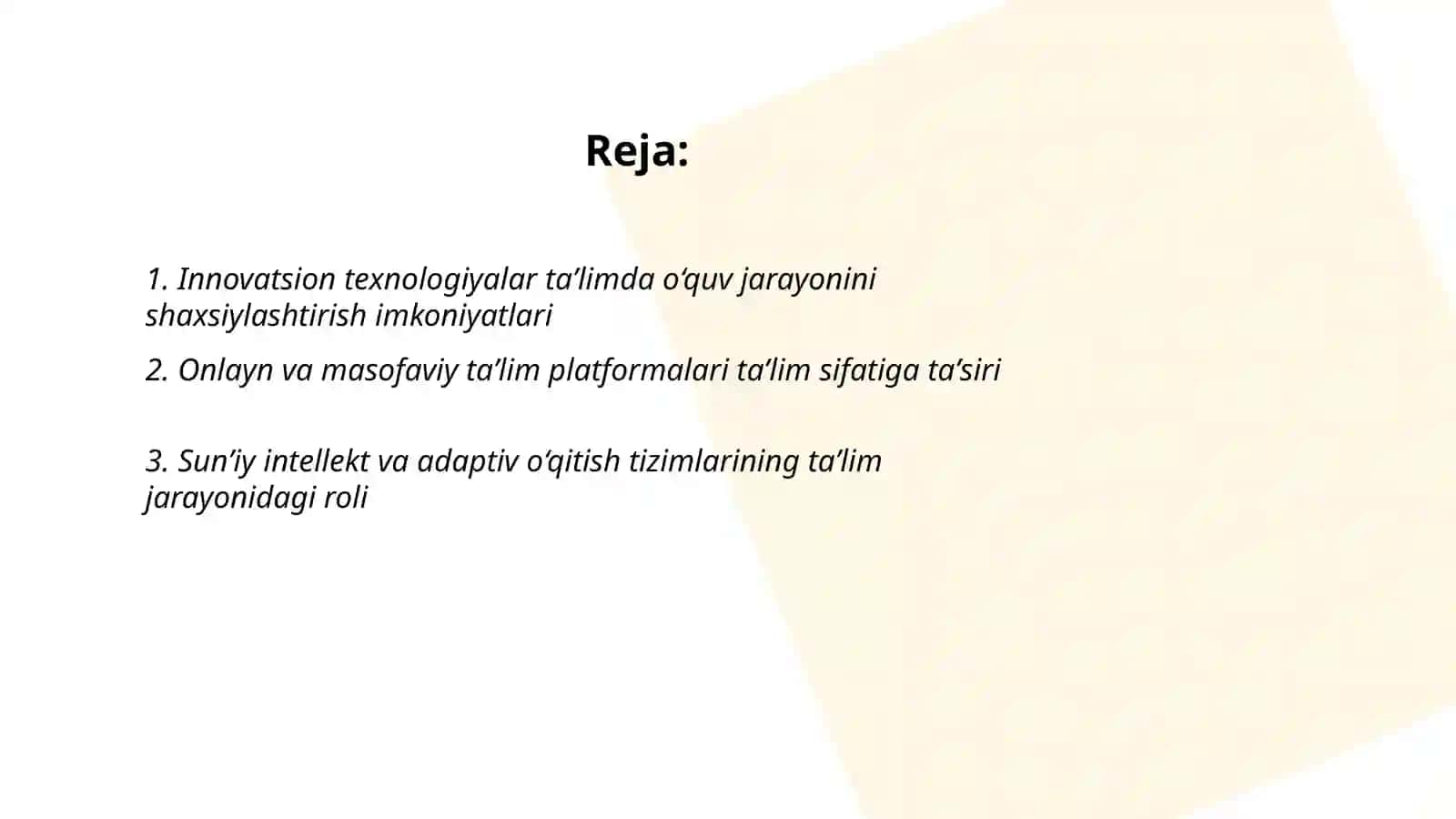 Innovatsion texnologiyalar va taʼlim sifatini oshirish manbai sifatida 2