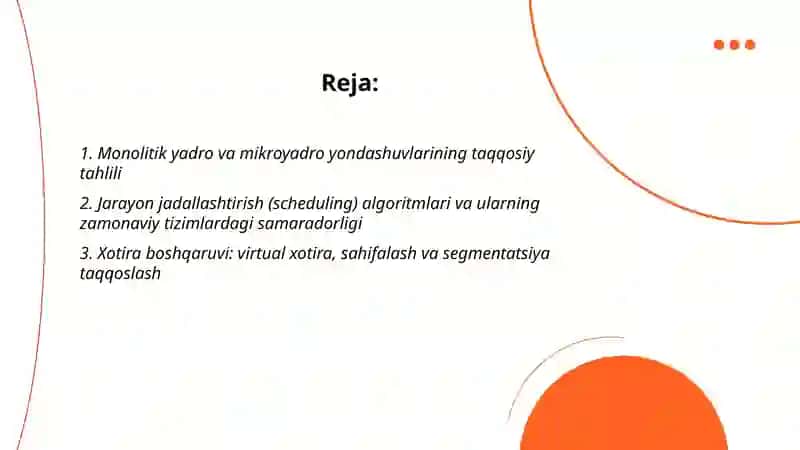 Zamonaviy operatsion tizimlarning qiyosiy tahlili 2