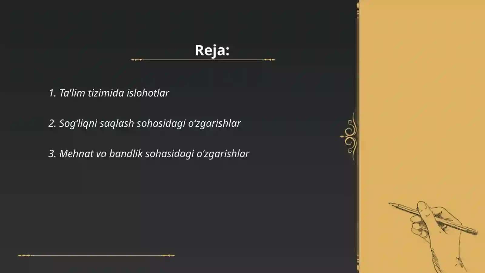 Oʻzbekiston Respublikasida ijtimoiy oʻzgarishlar 2
