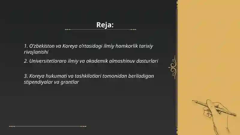 O'zbekiston va Koreya ilmiy va madaniy aloqalar 2