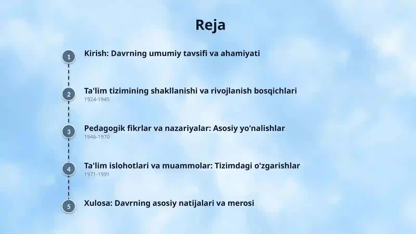 1924- 1991yillarda Oʻzbekistonda ta'lim tizimi va pedagogik fikrlar 2