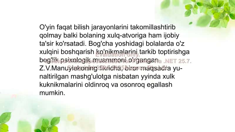 Bolalarni maktabga tayyorlashda o'yinning ahamiyati 2