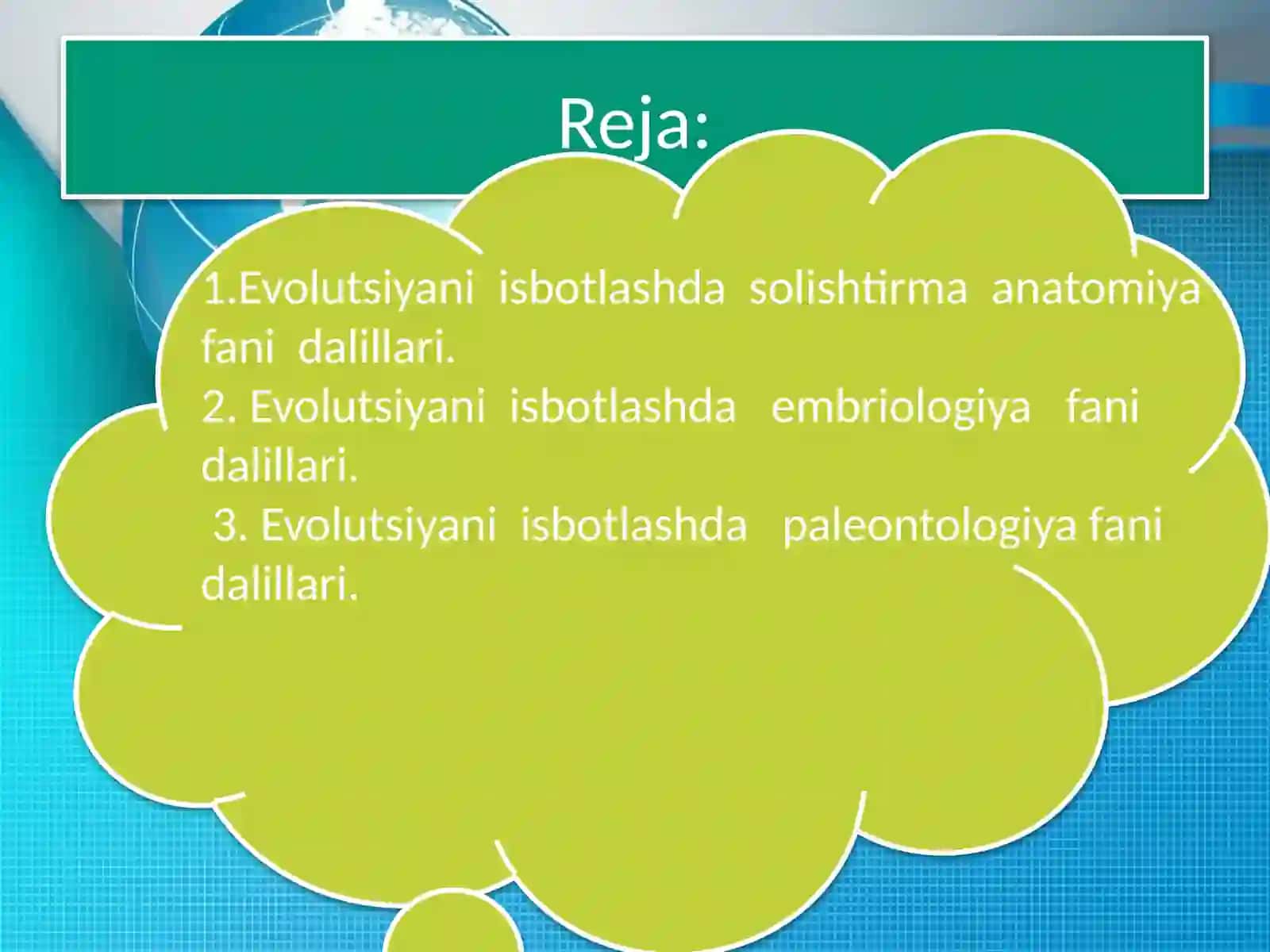 Evolutsiyani isbotlashda solishtirma anatomiya, paleontologiya fanlaridagi dalillari 2