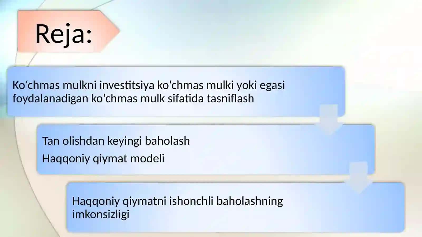 Buxgalteriya hisobining xalqaro standarti : Investitsiya ko‘chmas mulki 2