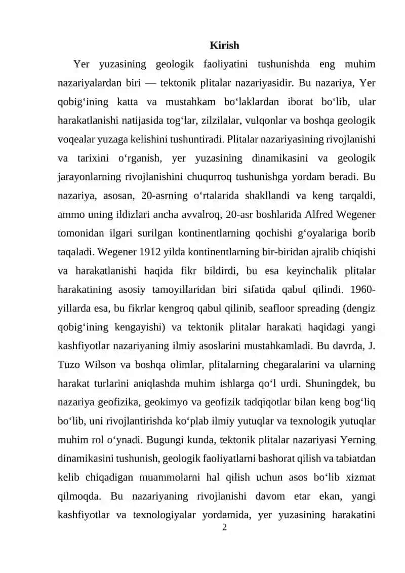 Tektonik plitalar 2