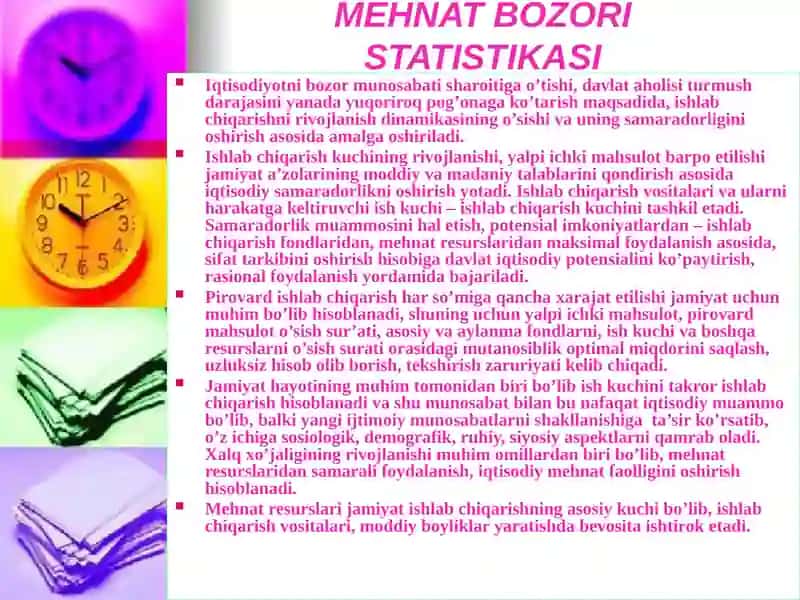 MEHNAT BOZORI STATISTIKASI 2