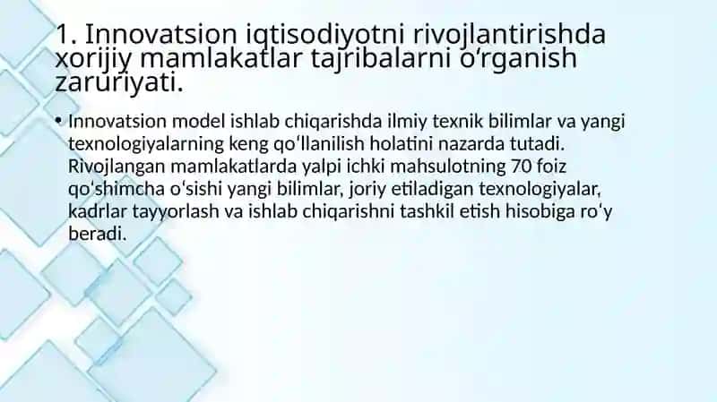 Innovatsiyalarniiqtisodiyo'sishgata'siri 2