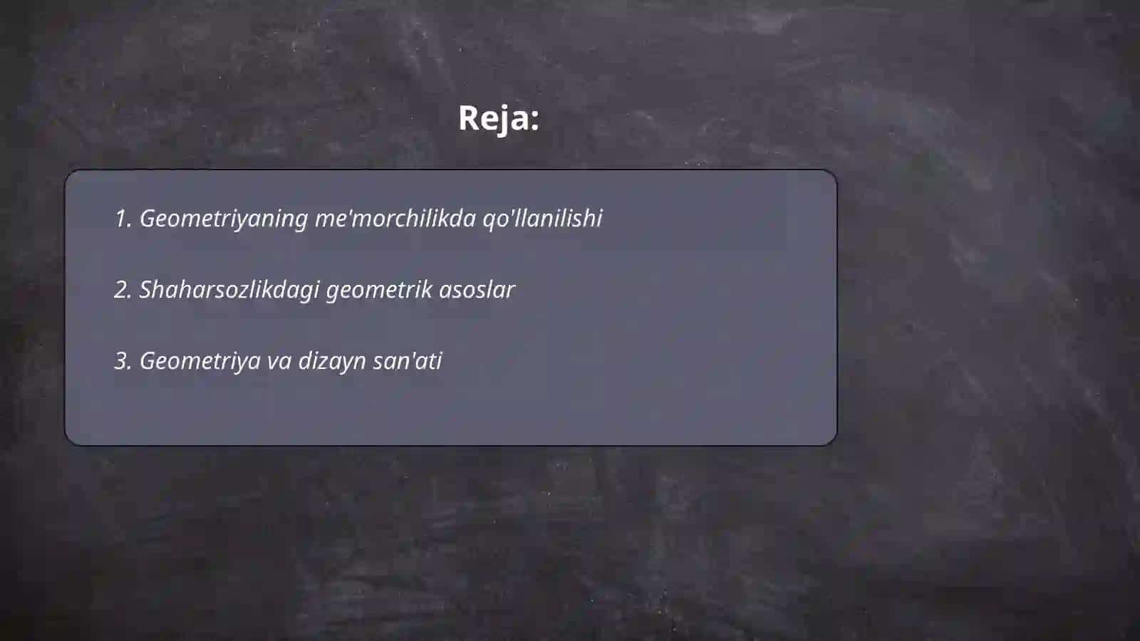 Geometriyaning hayotga tatbiqlari 2