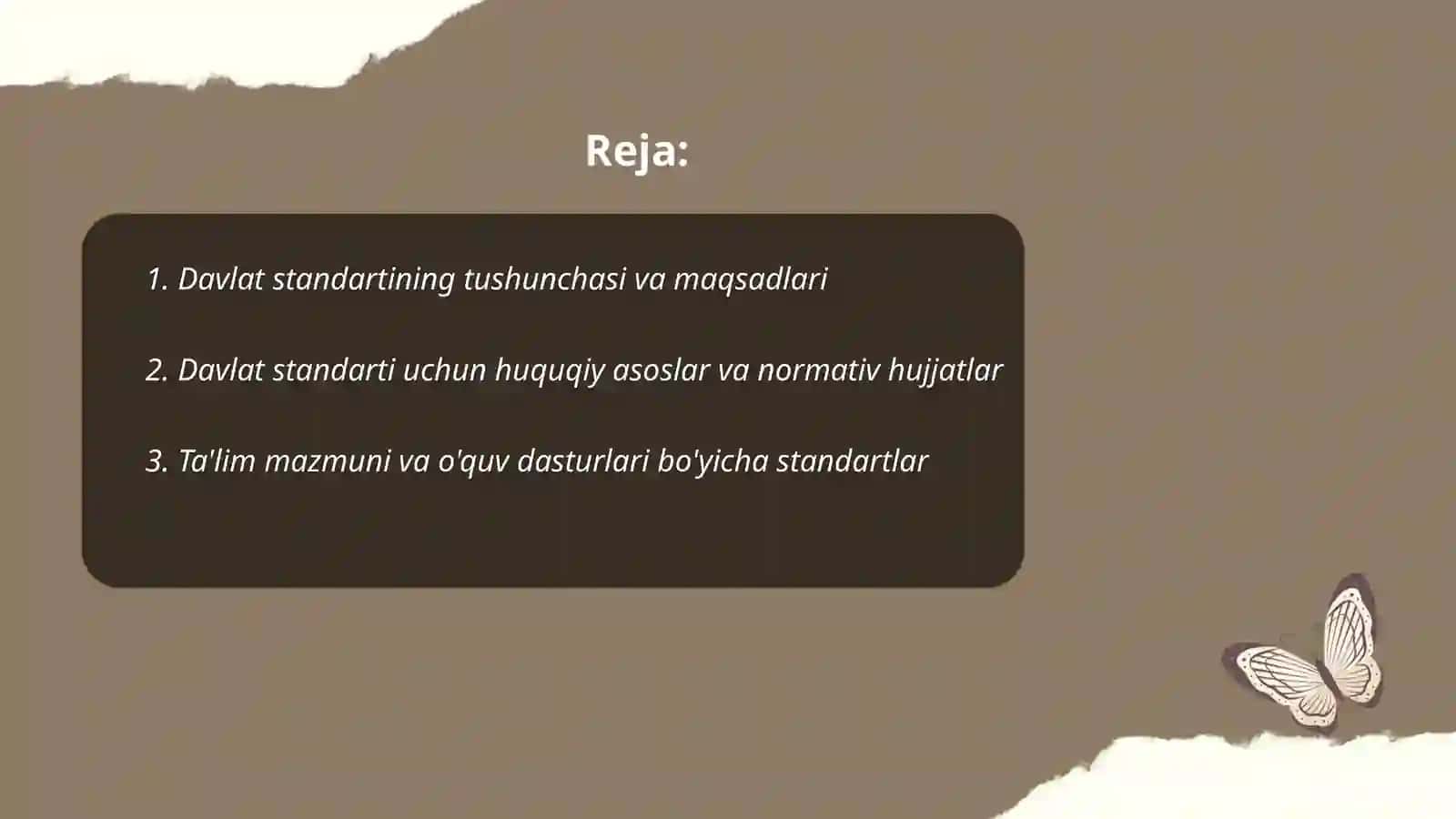 Davlat standartining tushunchasi va maqsadlari 2