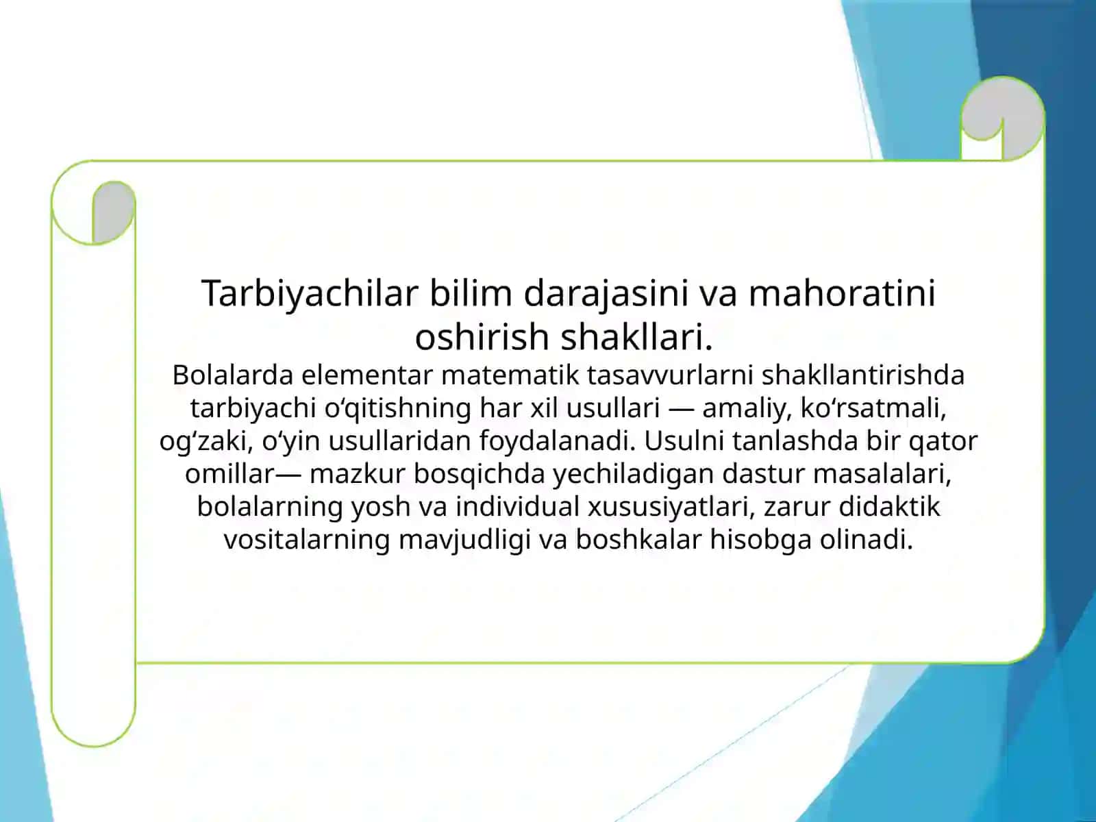 Maktabgacha yoshdagi bolalardan matematik tushunchalarini shakllantirishning zamonaviy texnologiyalari 2
