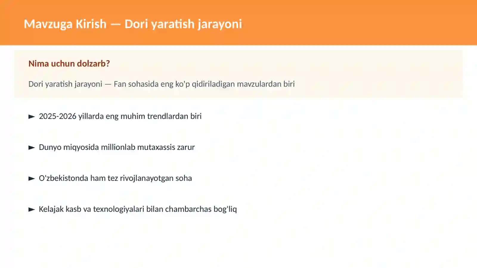 Dori yaratish jarayoni 2
