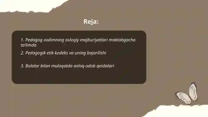 Pedagog xodimning axloqiy majburiyatlari maktabgacha ta'limda 2