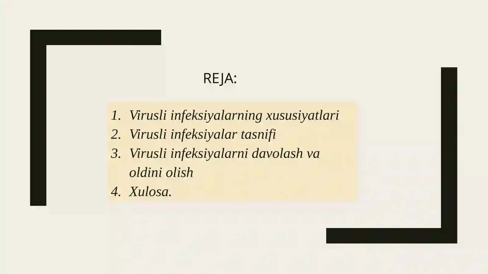 Virusli infeksiyalar umumiy xarakteristikasi va tasnifi 2